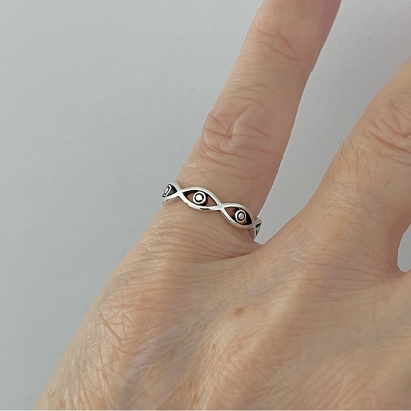 Sterling Silver Eternity All Seeing Eye Ring, Evil Eye Ring, Protection Rings - Picture 11 of 14